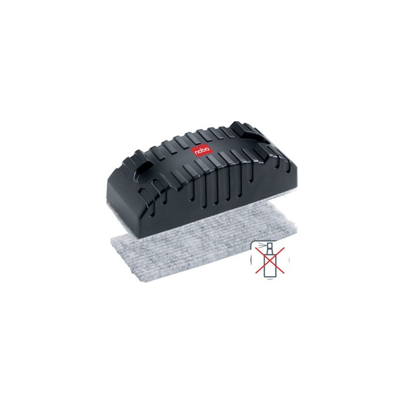 Borrador nobo magnetico para pizarra blanca color negro 60x138x45 mm