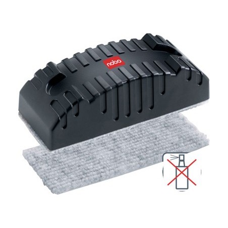 Borrador nobo magnetico para pizarra blanca color negro 60x138x45 mm