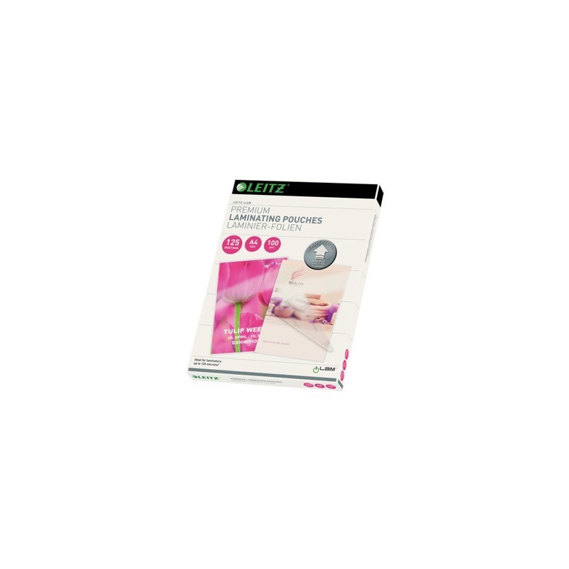 Bolsa de plastificar leitz din a4 125 micras caja de 100 unidades