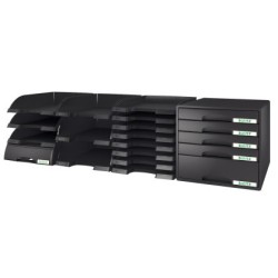 Bandeja sobremesa leitz plus jumbo opaca color negro 257x357x103 mm
