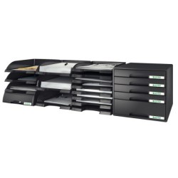 Bandeja sobremesa leitz plus jumbo opaca color negro 257x357x103 mm