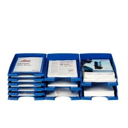 Bandeja sobremesa leitz plus jumbo opaca color azul 255x357x103 mm