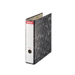 Archivador de palanca esselte din a4 carton jaspeado negro con rado lomo 75 mm