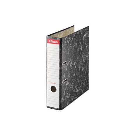Archivador de palanca esselte din a4 carton jaspeado negro con rado lomo 75 mm