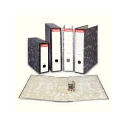 Archivador de palanca esselte din a4 carton jaspeado negro con rado lomo 75 mm