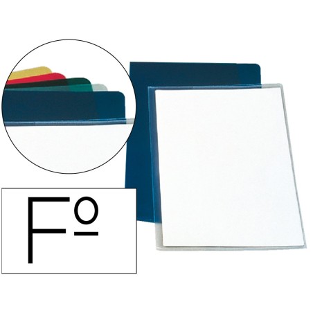 Carpeta dossier uñero plastico esselte folio pvc transparente 180 mc caja de 100 unidades