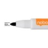 Rotulador nobo mini con borrador para pizarra blanca punta redonda 2 mm color negropack de 6 unidades