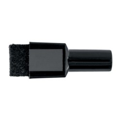 Rotulador nobo mini con borrador para pizarra blanca punta redonda 2 mm color negropack de 6 unidades