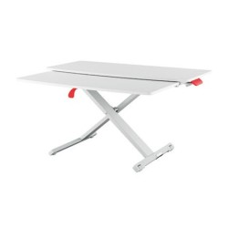 Mesa de escritorio leitz ergo cosy con bandeja color gris
