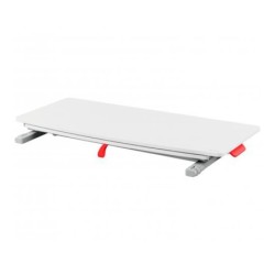 Mesa de escritorio leitz ergo cosy con bandeja color gris