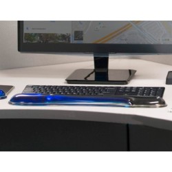 Reposamuñecas kensington duo gel teclado color negro/azul 240x182x25 mm