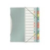 Carpeta esselte clasificadora colour ice polipropileno din a4 color transparente 12 separadores colores cierre