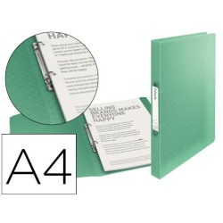 Carpeta esselte 2 anillas 25 mm din a4 colour ice polipropileno color verde