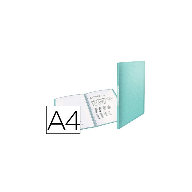 Carpeta esselte escaparate colour ice 40 fundas polipropileno din a4 color azul