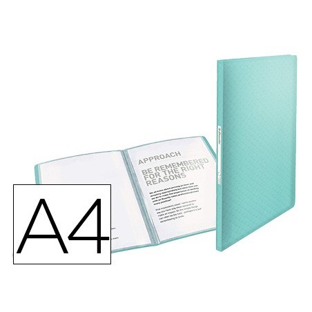 Carpeta esselte escaparate colour ice 40 fundas polipropileno din a4 color azul