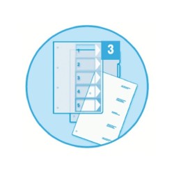 Separador numerico proyecto esselte plastico 1-12 juego de 12 separadores imprimible din a4 multitaladro