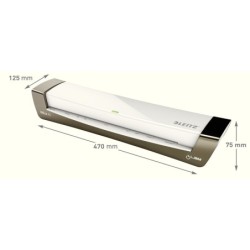 Plastificadora leitz ilam office din a3 con 2 rodillos hasta 125 mc color plata