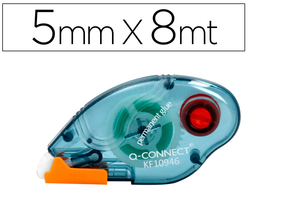 Pegamento Q-Connect Roller Compact Permanente 6,5 mm de Ancho x 8,5 mt Unidad