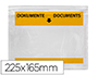 Sobre Autoadhesivo Q-Connect Portadocumentos Multilingue 225x165 mm Ventana Transparente Paquete de 100