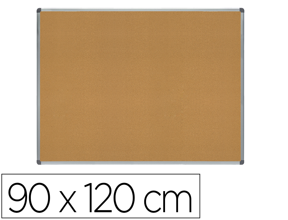 Pizarra Corcho Rocada Marco Aluminio con Cantoneras 90x120 cm