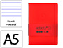 Cuaderno con Gomilla Antartik Notes Tapa Dura A5 Hojas Rayas Rojo 100 Hojas 80 gr Fsc