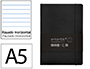 Cuaderno con Gomilla Antartik Notes Tapa Blanda A5 Hojas Rayas Negro 80 Hojas 80 gr Fsc