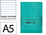 Cuaderno con Gomilla Antartik Notes Tapa Blanda A5 Hojas Rayas Turquesa 80 Hojas 80 gr Fsc