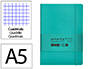 Cuaderno con Gomilla Antartik Notes Tapa Blanda A5 Hojas Cuadricula Turquesa 80 Hojas 80 gr Fsc