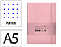 Cuaderno con Gomilla Antartik Notes Tapa Blanda A5 Hojas Puntos Rosa Pastel 80 Hojas 80 gr Fsc