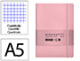 Cuaderno con Gomilla Antartik Notes Tapa Blanda A5 Hojas Cuadricula Rosa Pastel 80 Hojas 80 gr Fsc