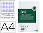 Recambio Liderpapel A4 100 Hojas Papel Reciclado 100% 80gr Cuadro 4mm con Margen 4 Taladros