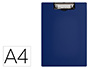 Carpeta Q-Connect Miniclip Superior DIN A4 Plastico 50% Reciclado Azul Grosor 2,1 mm