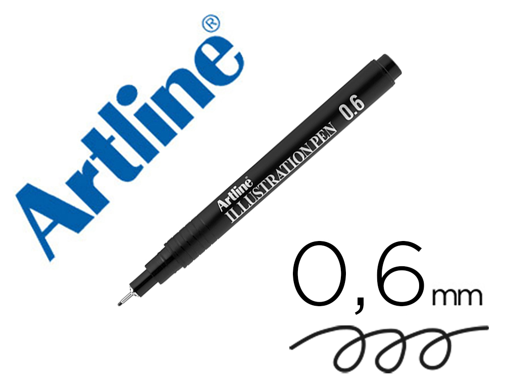 Rotulador Artline Calibrado Micrometrico Negro Illustration Pen Ek-286iln Punta Poliacetal 0,6mm
