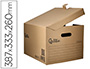 Cajon Contenedor Liderpapel Carton Manual para 3 Cajas Archivo Definitivo Folio / 3 Archivadores A-Z 387x333x260mm