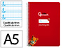 Cuaderno Espiral Liderpapel A5 Pautaguia Tapa Blanda 40h 75gr Cuadro Pautado 4mm Color Rojo