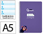 Cuaderno Espiral Liderpapel A5 Pautaguia Tapa Dura 80h 90gr Cuadro Pautado 5mm Color Lila