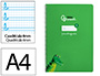 Cuaderno Espiral Liderpapel A4 Pautaguia Tapa Dura 80h 90gr Cuadro Pautado 4mm Color Verde
