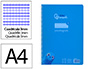 Cuaderno Espiral Liderpapel A4 Pautaguia Tapa Plastico 80h 90gr Cuadro Pautado 3mm con Margen Color Azul