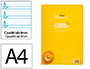 Cuaderno Espiral Liderpapel A4 Pautaguia Tapa Plastico 80h 90gr Cuadro Pautado 4mm con Margen Color Amarillo