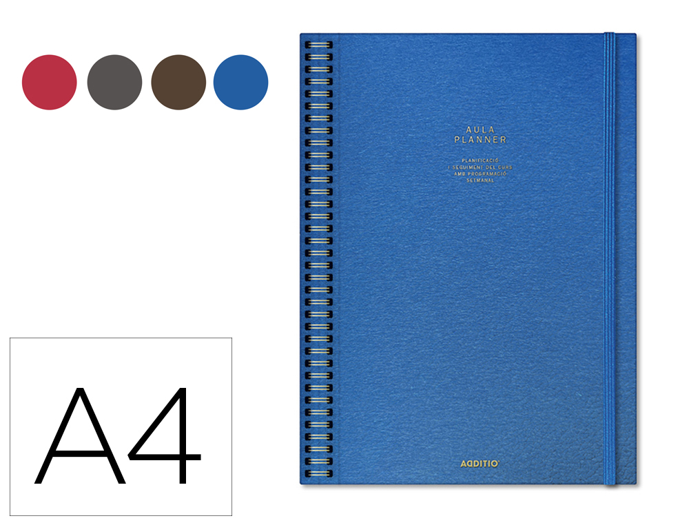 Cuaderno Aula Planner Catalan Additio DIN A4 160 Paginas Plan Anual y Mensual con Programacion y Evaluacion