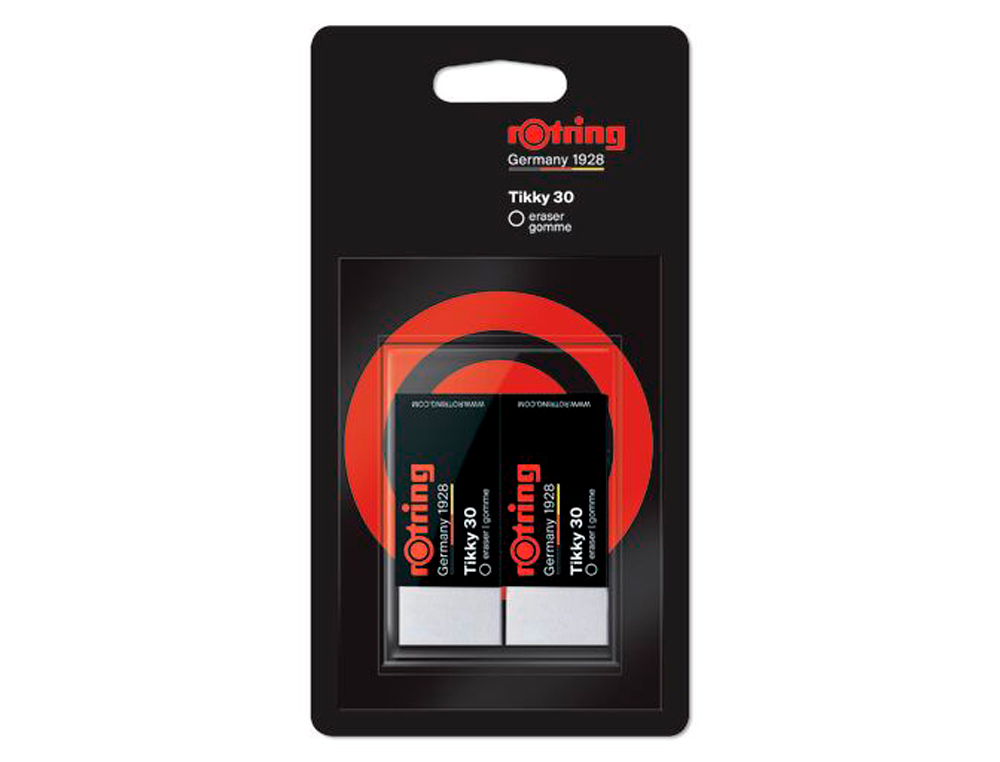 Goma de Borrar Rotring Tikky 30 Blister de 2 Unidades