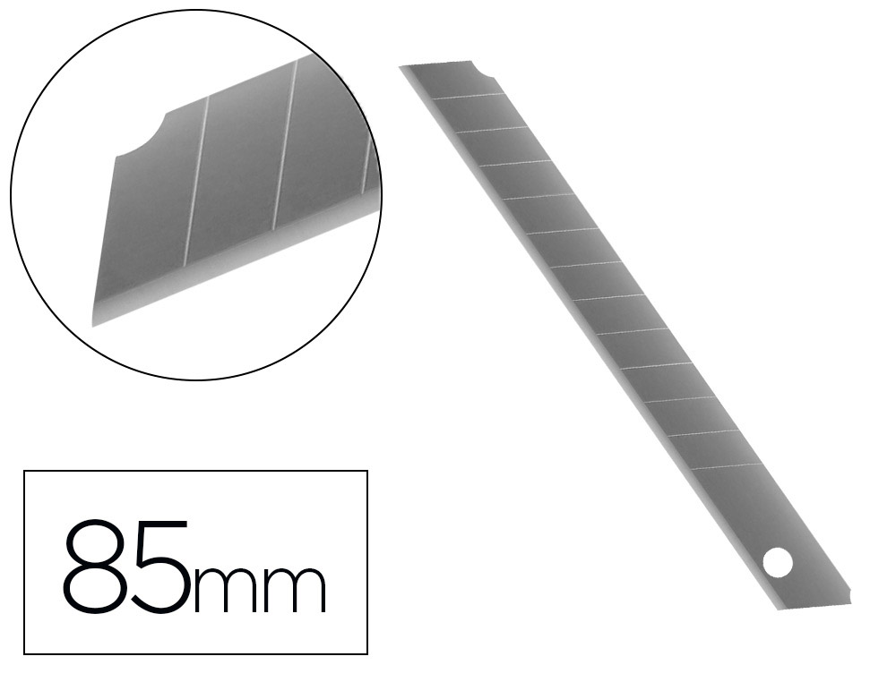 Repuesto Cuter Q-Connect Estrecho para Modelos kf10631/kf00234/kf10940/kf10938/kf10934 Cuchilla 9 mm Blister 10 Und