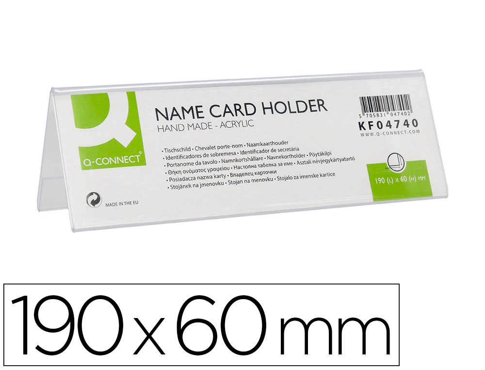 Identificador Sobremesa Q-Connect Metacrilato 190x60 mm Ref.5727