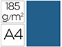 Cartulina Guarro DIN A4 Azul Mar 185 gr Paquete 50 Hojas