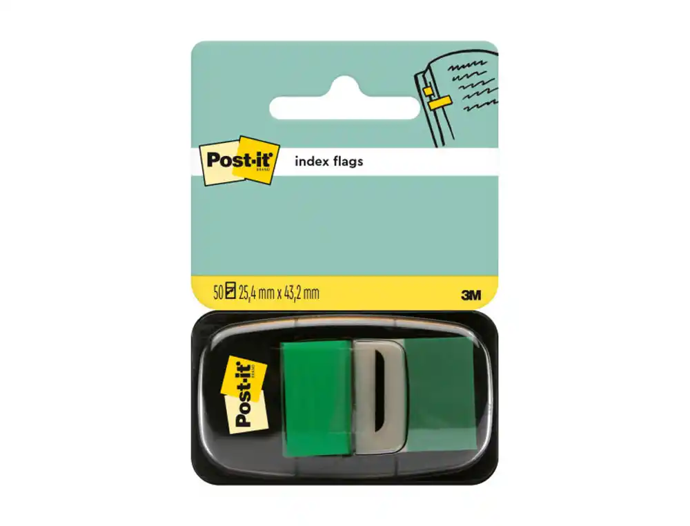 Banderitas Separadoras 680-3 Verde Dispensador de 50 Unidades