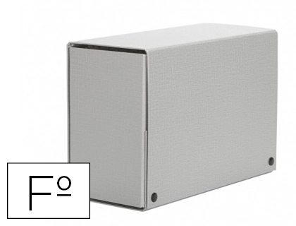 Carpeta Proyectos Pardo Folio Lomo 150 mm Carton Forrado Gris con Broche