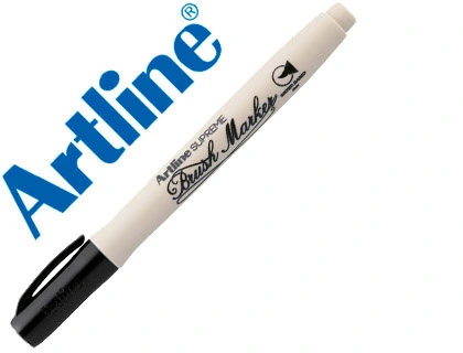 Rotulador Artline Supreme Brush Pintura Base de Agua Punta Tipo Pincel Trazo Variable Negro