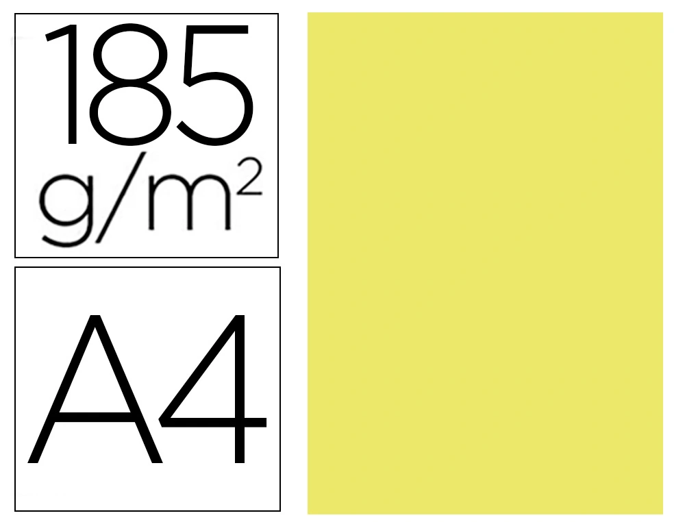 Cartulina Guarro DIN A4 Kiwi 185 gr Paquete de 50 Hojas