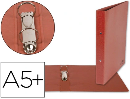 Carpeta de 2 Anillas 40mm Redondas Liderpapel Cuarto Carton Cuero