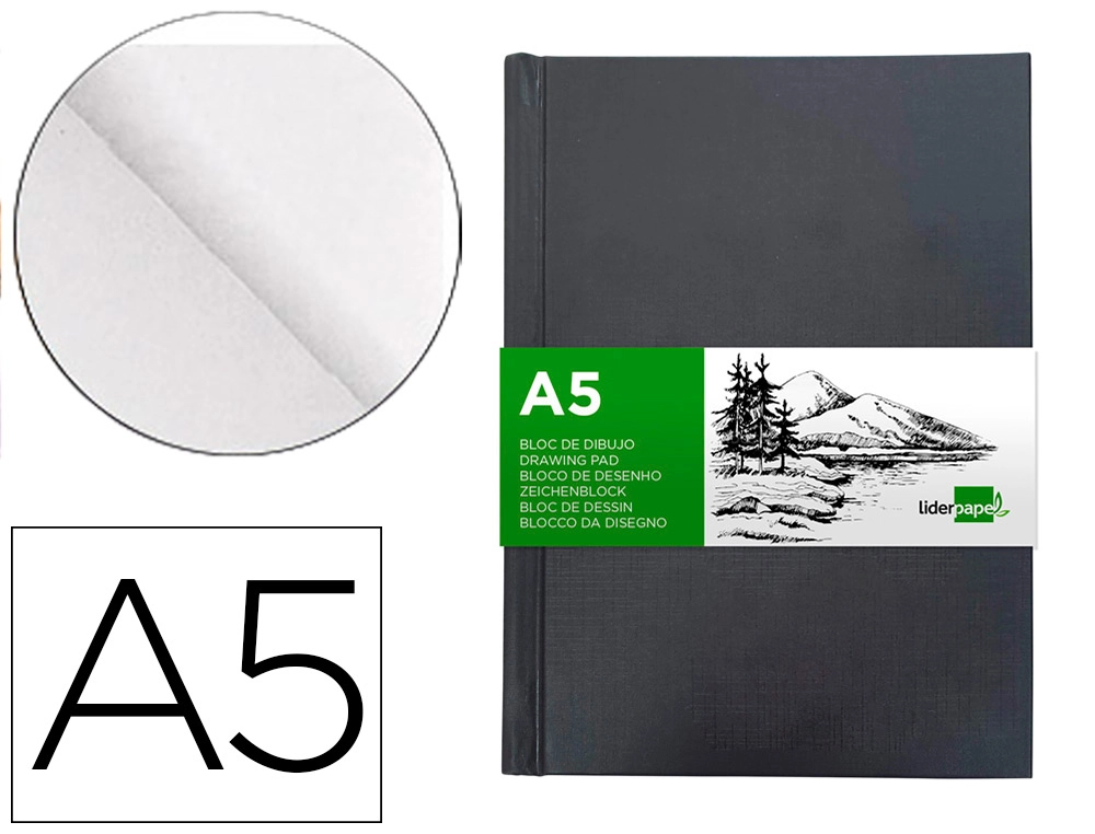 Bloc Dibujo Liderpapel Esbozos Encuadernado DIN A5 210x148 mm 100 Hojas 100 Gr/m2